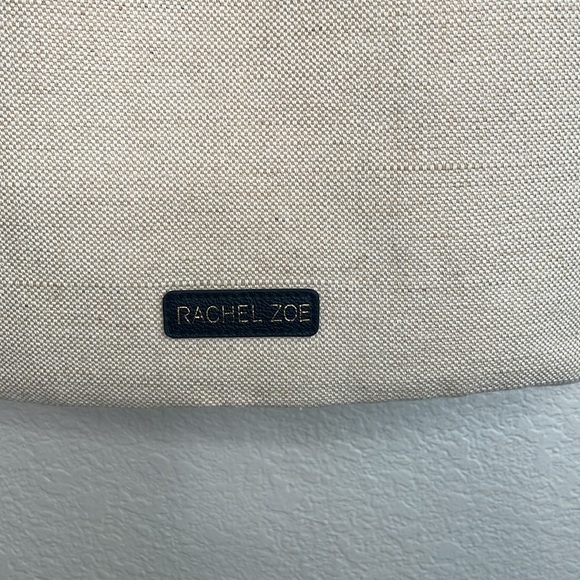 RACHEL ZOE Capri Canvas Tote | Cream & Black - Picture 2 of 9
